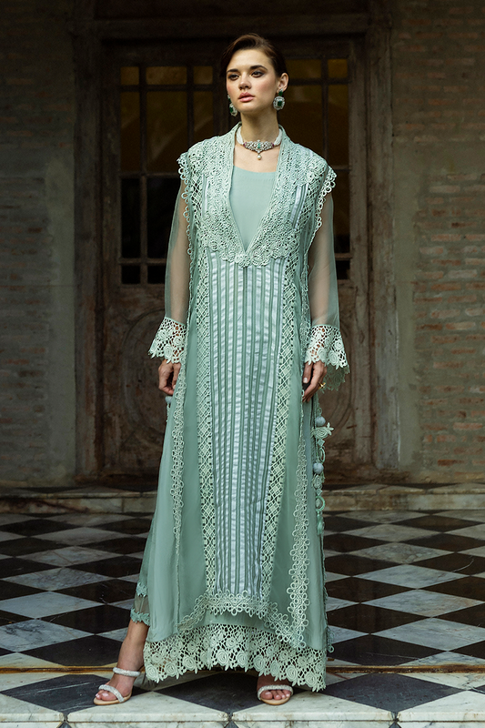 Mushq | Euphoria Eid Pret | Brittany XS Mint Medium Organza