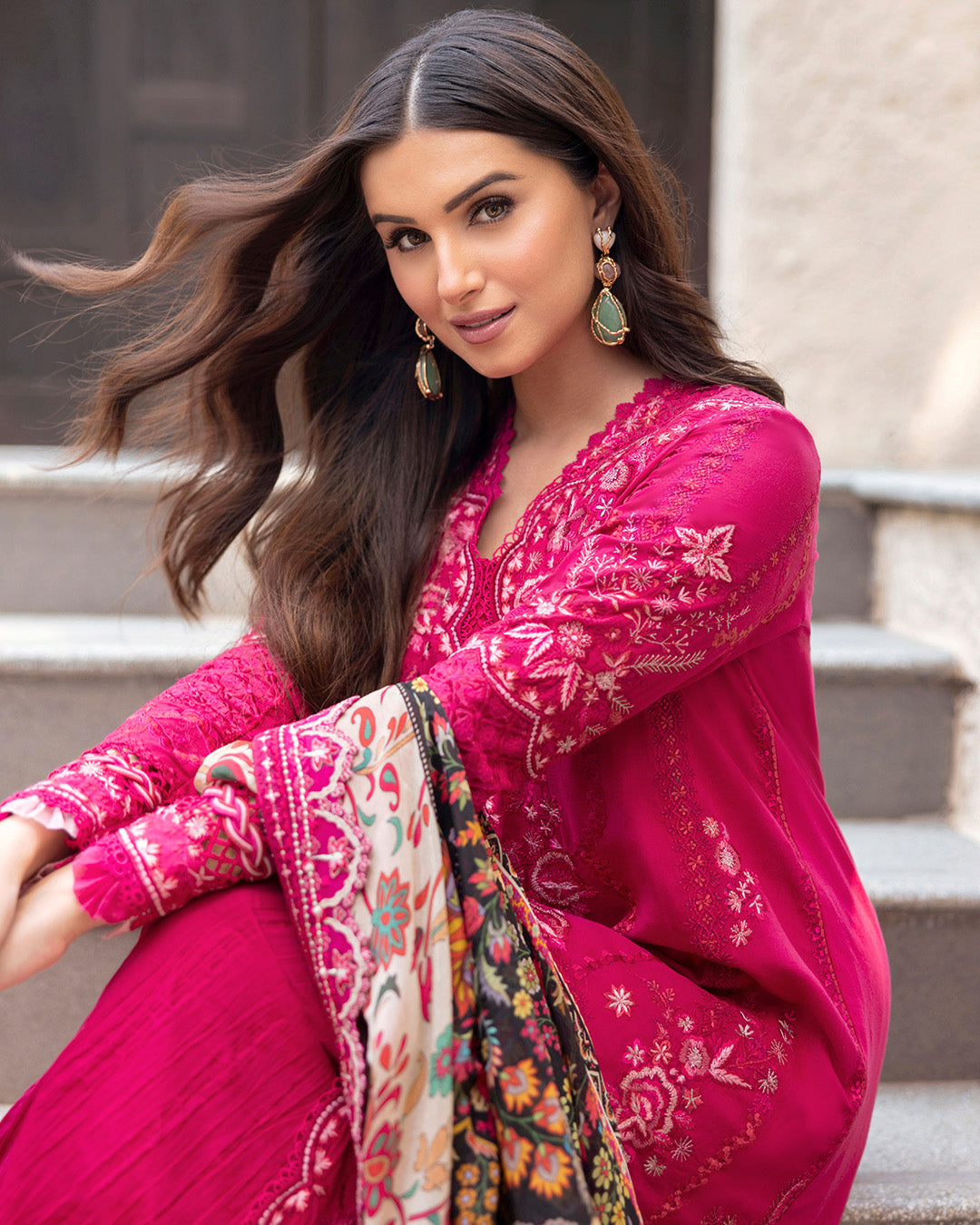 Faiza Saqlain | Zinnia Lawn 25 | Varda XL Candy Pink Lawn