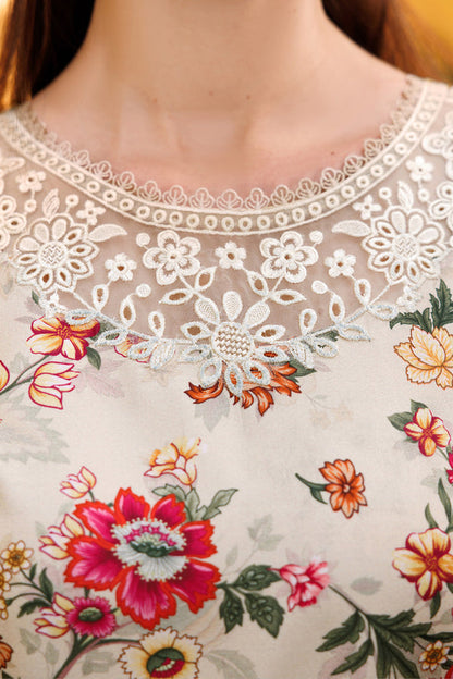 Farasha | Printed Essentials | Ivory Dusk M Ivory Lawn