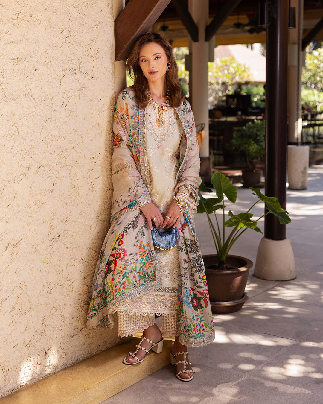 Faiza Saqlain | Zinnia Lawn 25 | Delilah S Ivory Lawn