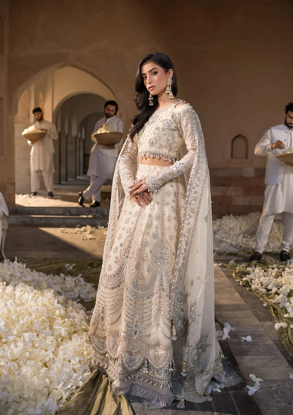 Elaf Premium | Formal Handwork Collection | EFH-06 GHAZAL XL Off White Organza
