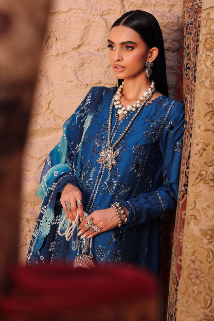 Nureh | Bazaar Lawn | NE-160 Custom Size Cobalt Blue Lawn