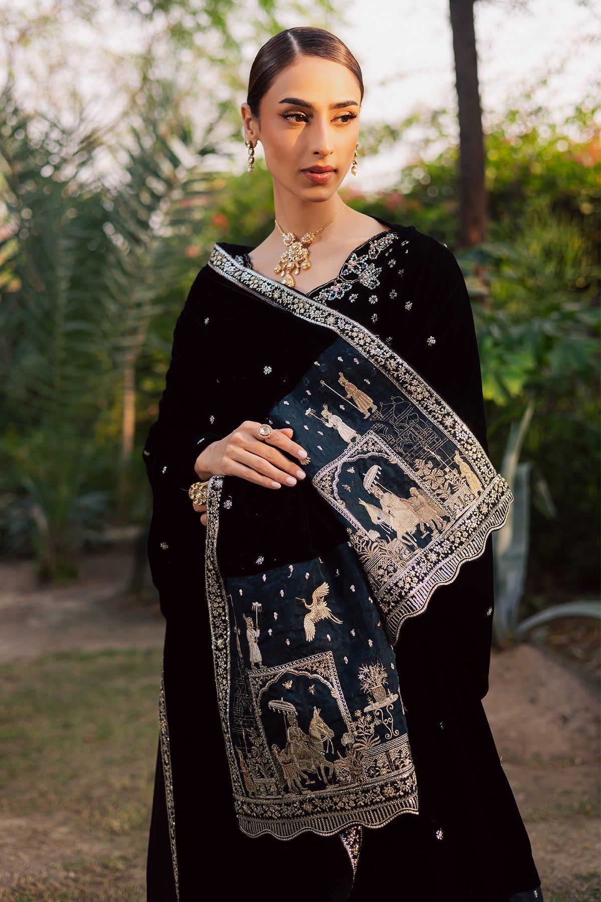 Nureh | Maya Velvet | NW-118 by Nureh - Designer Dress  - Type : Ladies Clothes - Available at Saira Sultan - 100% Original 