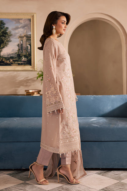Emaan Adeel | Miraan luxury chiffon | NAIRA XL Pinkish Gray Chiffon