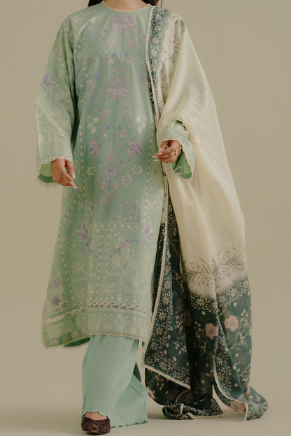 Zara Shahjahan | Coco Lawn 25 | Nyssa-10A M Pastel Mint Lawn