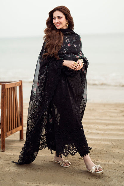 Nureh | Khuwab Luxury Lawn | NE-151 XL Black Lawn