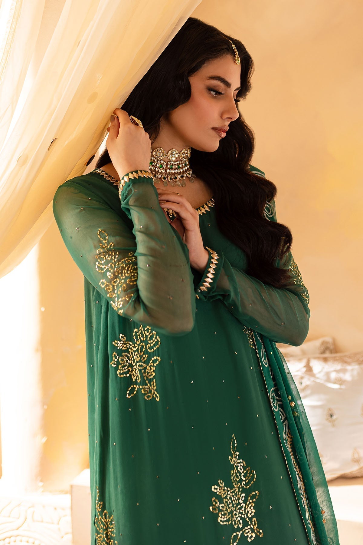Nureh | Mukeshkari Formals | MK-01 S Purple Chiffon