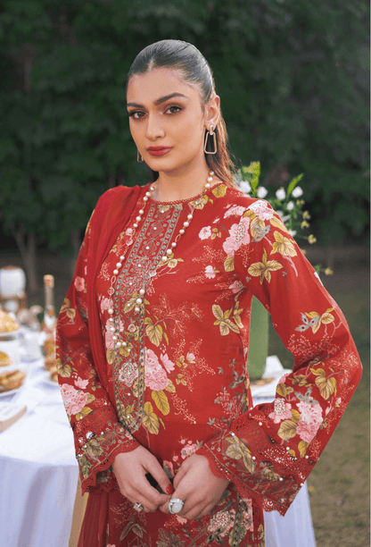 Humdum | Gardenia Lawn 24 | Printkari Lawn PLG 03 - Pakistani Designer Dress - by HumDum | Type: Luxury - 100% Original at Saira Sultan