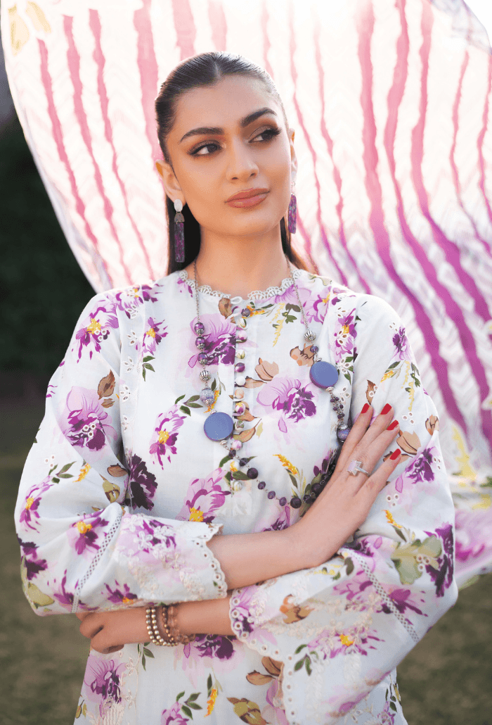 Humdum | Gardenia Lawn 24 | Printkari Lawn PLG 10 - Pakistani Designer Dress - by HumDum | Type: Luxury - 100% Original at Saira Sultan