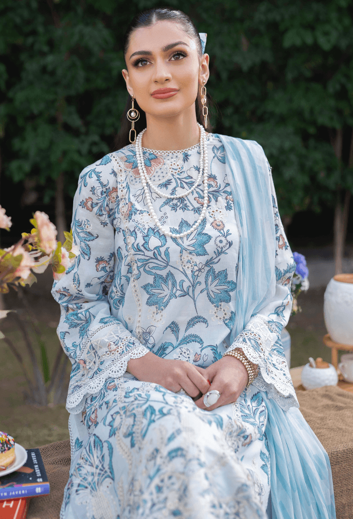 Humdum | Gardenia Lawn 24 |Printkari Lawn - PLG 08 - Pakistani Designer Dress - by HumDum | Type: Luxury - 100% Original at Saira Sultan