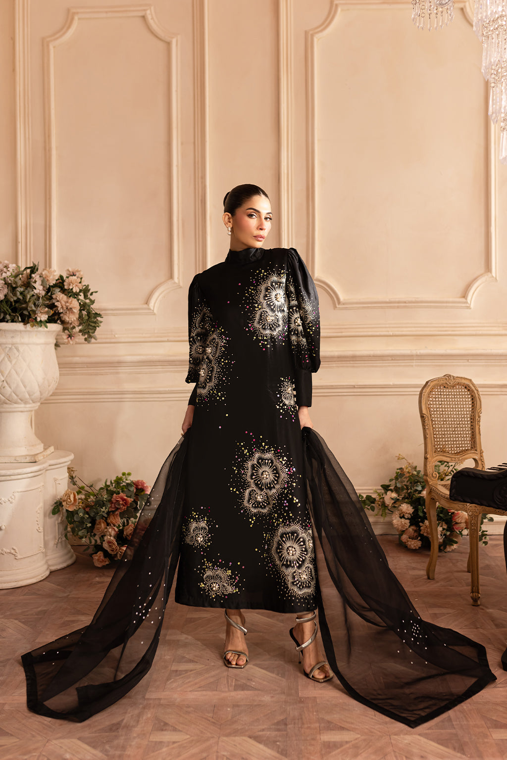 Vanya | Marlene Formals | ML-02 XS Black Silk