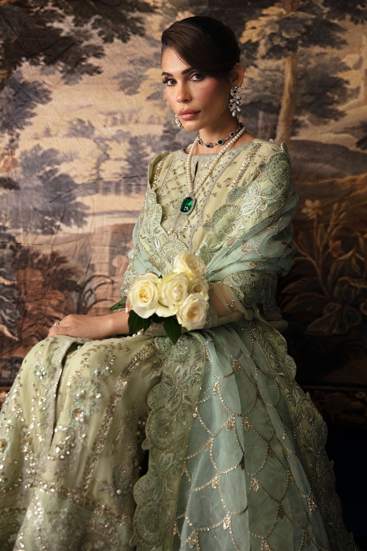 Nureh | Elanora Formal 24 | NEL-50-Meadow - Pakistani Designer Dress - by Nureh | Type: Formal - 100% Original at Saira Sultan