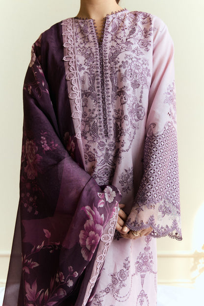 Zara Shahjahan | Coco Eid Edit |Quince-D5 M Lilac Gray Lawn