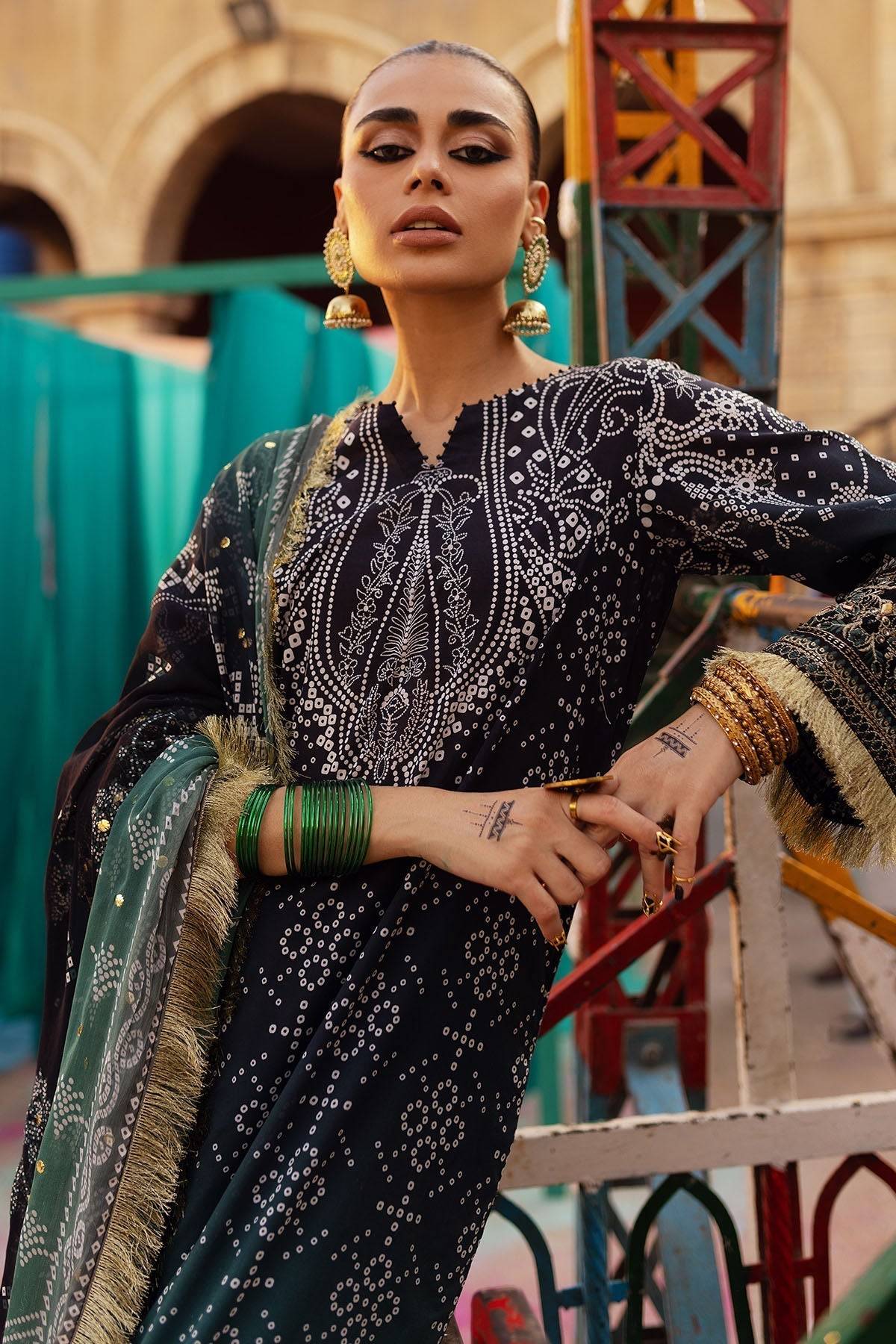 Nureh | Bazaar Lawn | NS-129 - Pakistani Designer Dress - by Nureh | Type: Luxury - 100% Original at Saira Sultan
