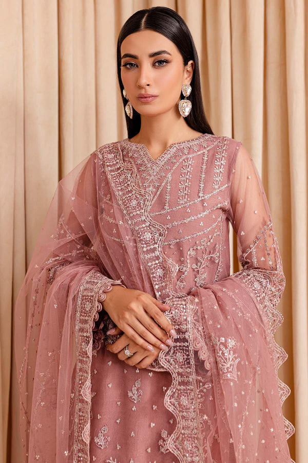 Farasha | Lumiere Formals | PASTEL PEACH - Pakistani Designer Dress - by Farasha | Type: Formal - 100% Original at Saira Sultan