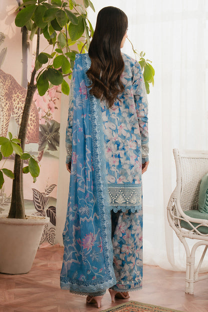 Ayzel | Armelia Printed Lawn 25 | Scilla S Aqua Lawn