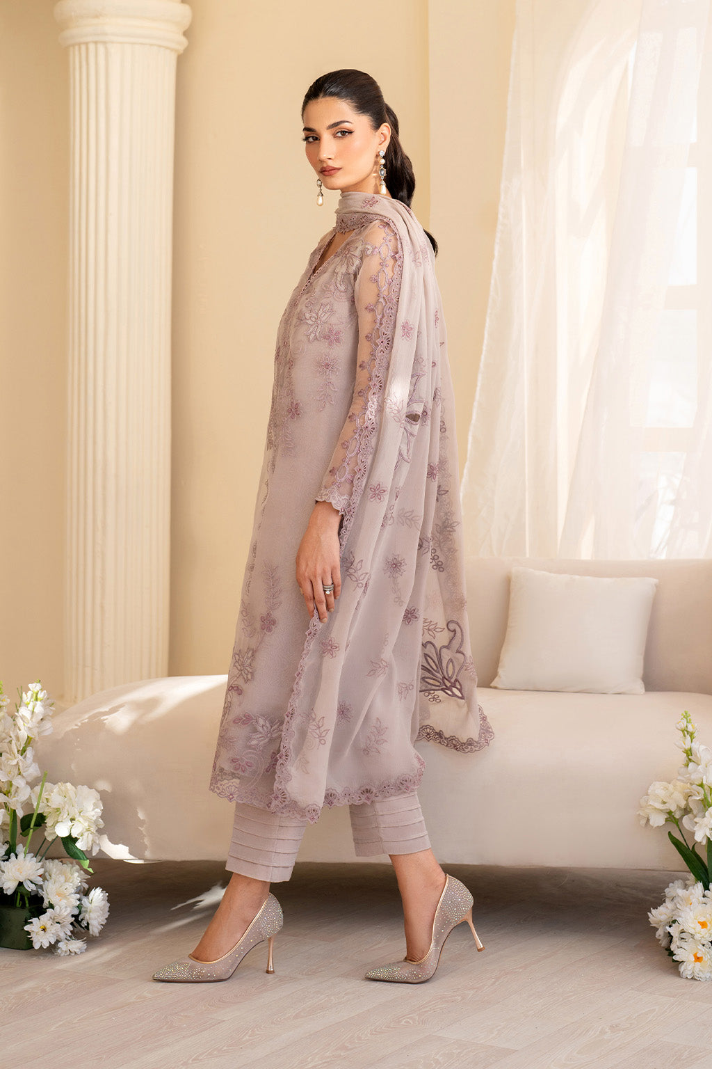 Iznik | Festive Formal | UE-437 Embroidered Pure Organza - Pakistani Designer Dress - by Iznik - Type : Ladies Clothes - 100% Original at Saira Sultan