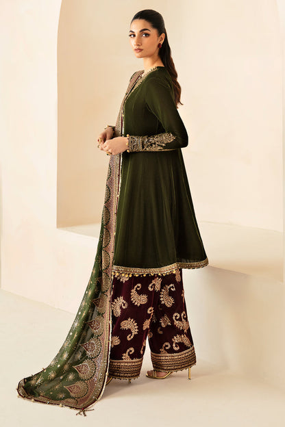 Jazmin | Velvet Edit 24 | VF-2029 XL Dark Mehndi Velvet