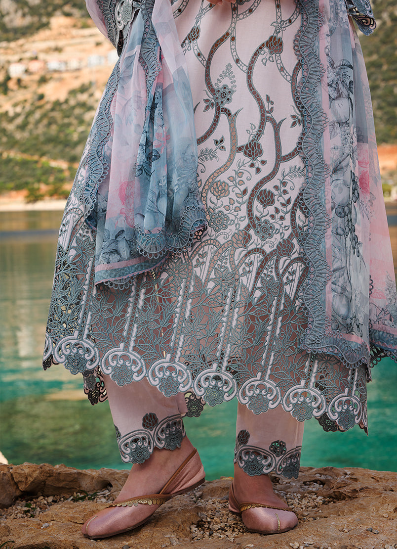 Image | Lawnkari 25 | Nehir M Pink Cotton Lawn