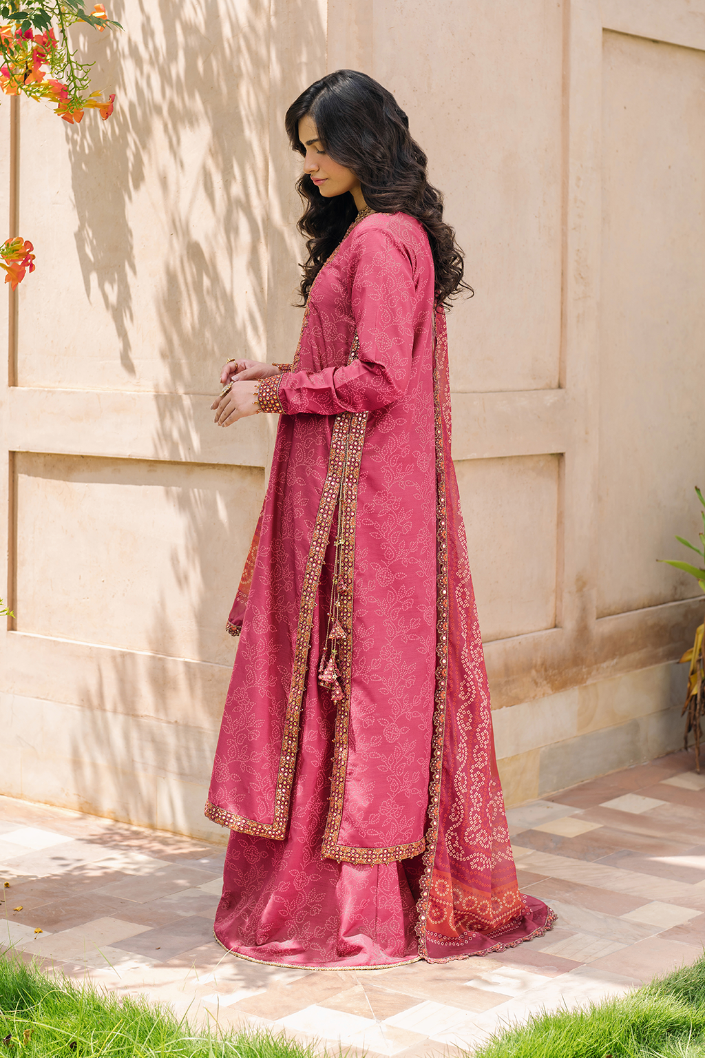 Iznik | Bandhani Formals | UE-336 S Candy Pink Chiffon