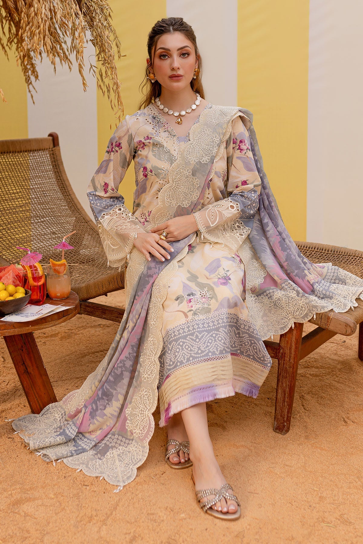 Nureh | Gardenia Lawn 25 | NSG-177 XL Beige Lawn