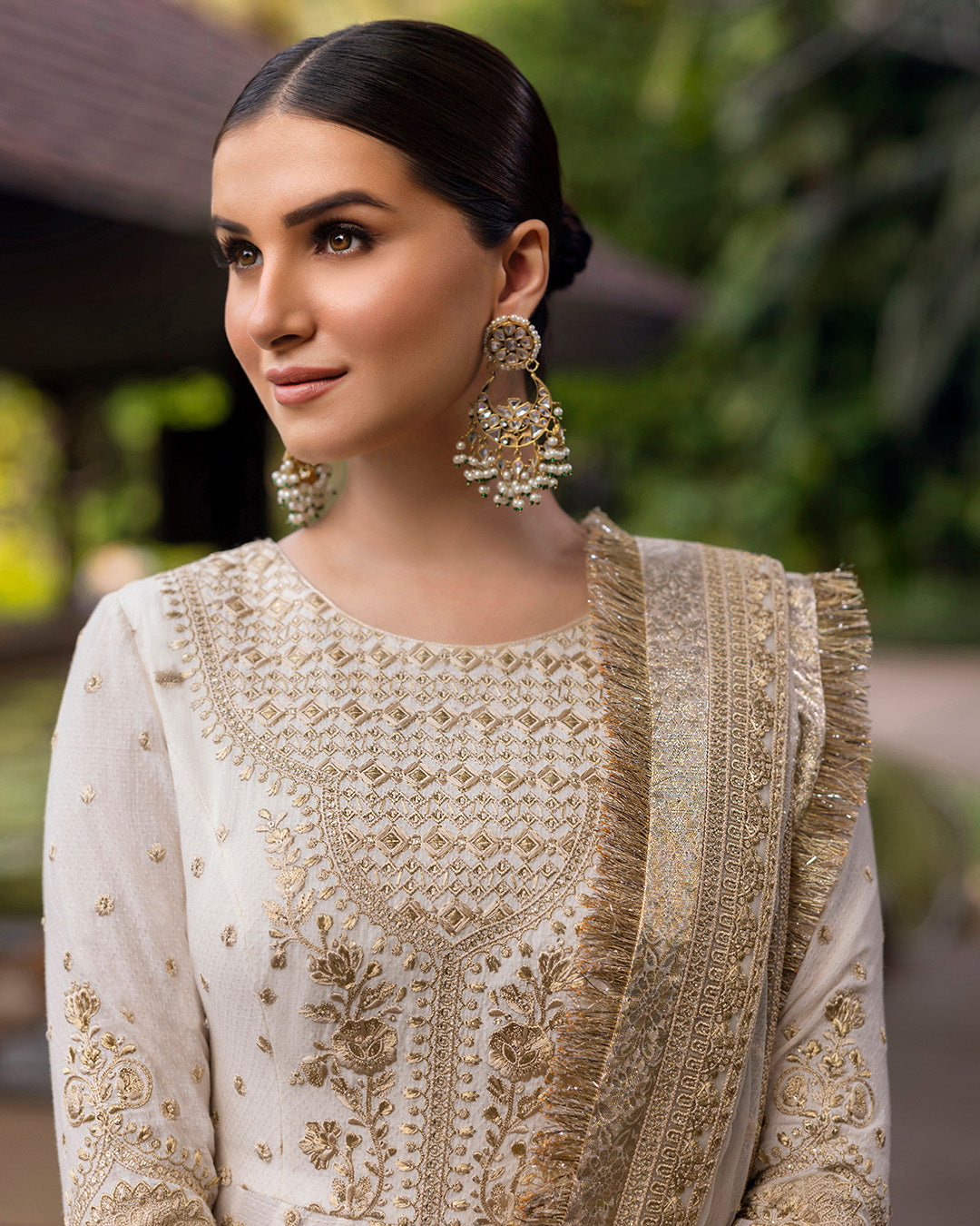Faiza Saqlain | Zinnia Lawn 25 | Lily L Off White Lawn