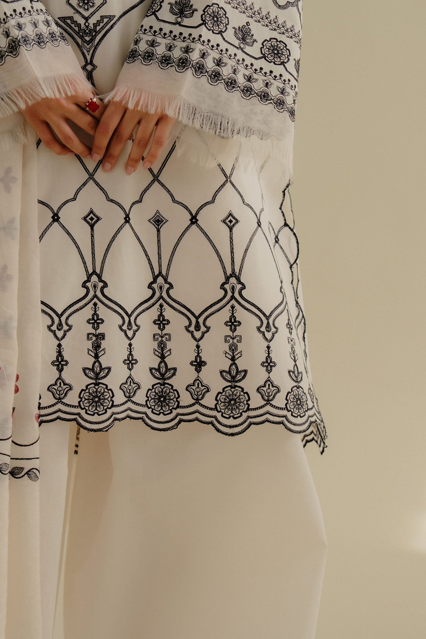 Zara Shahjahan | Coco Lawn 25 | Iris-2B M Ivory Lawn