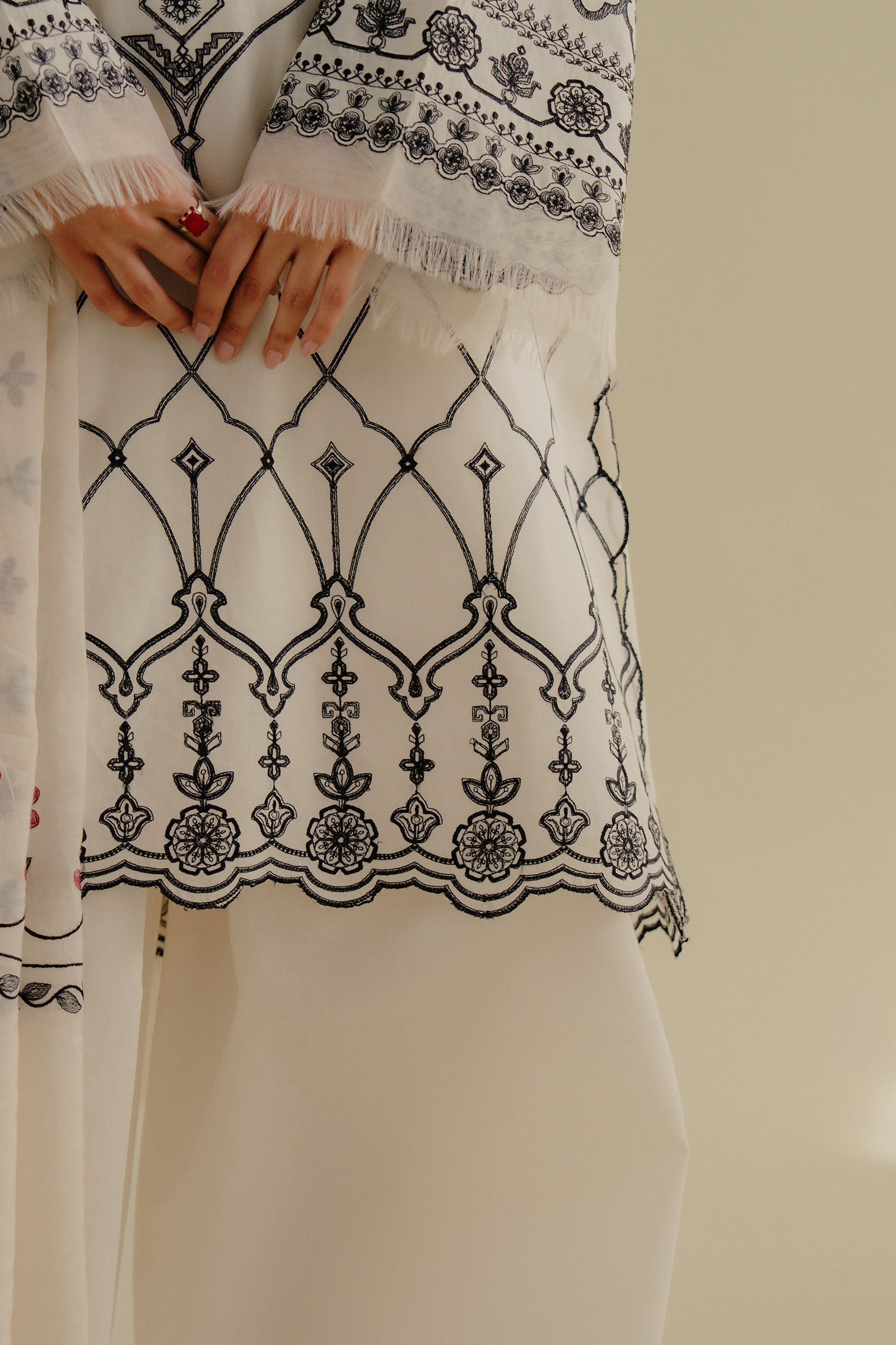 Zara Shahjahan | Coco Lawn 25 | Iris-2B M Ivory Lawn