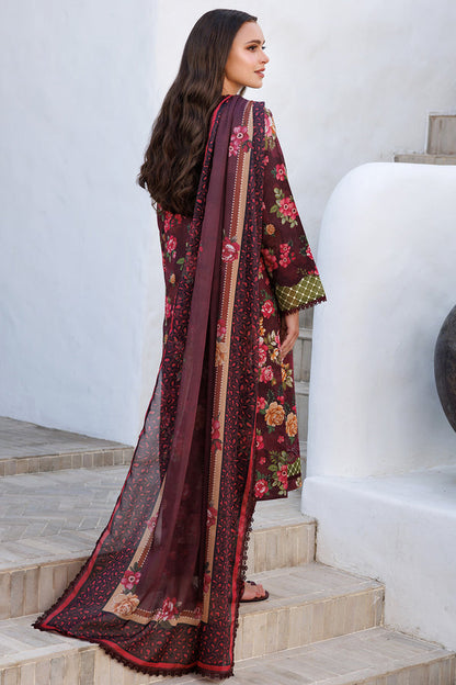 Farasha | Printed Essentials | Floral Berry S Dark Plum Lawn
