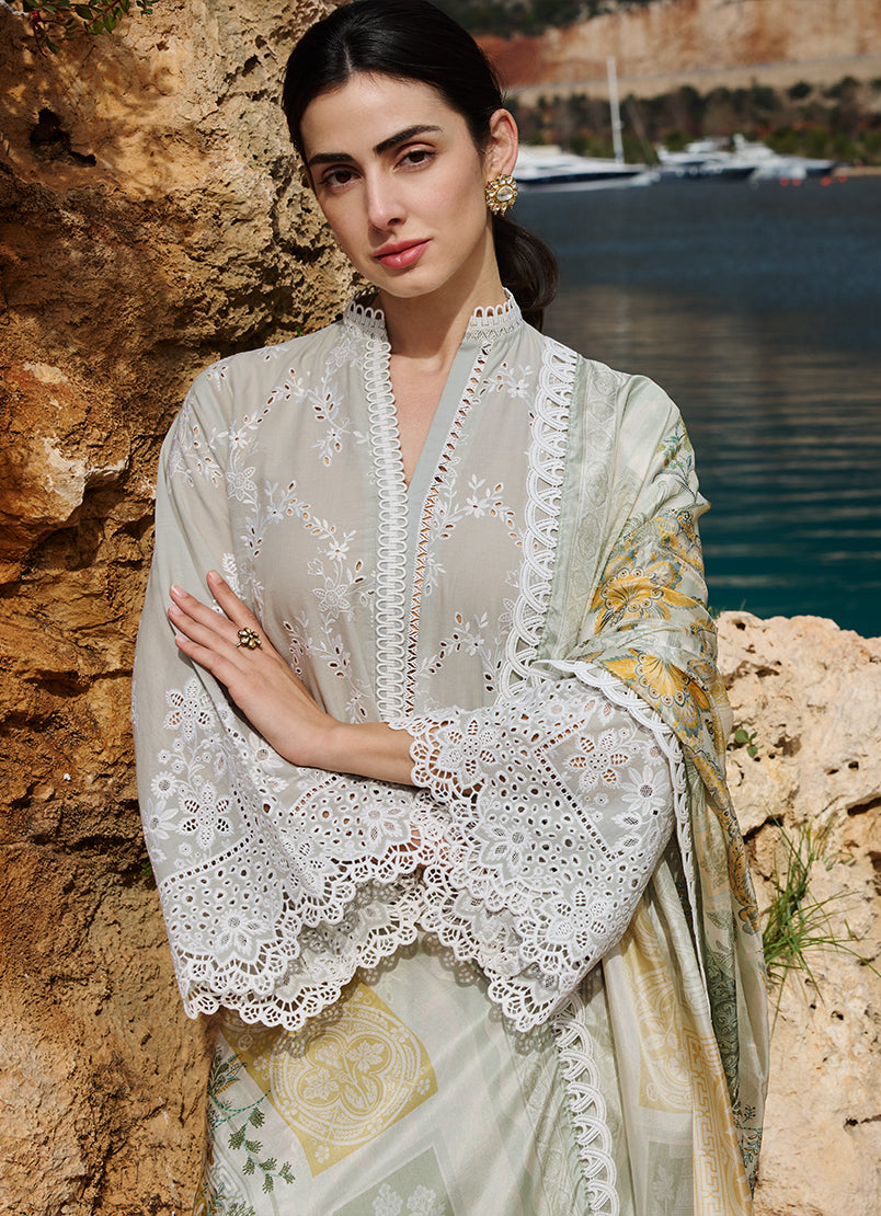 Image | Lawnkari 25 | Melek M Pastel Gray Cotton Lawn