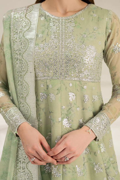Farasha | Fiorella Formals | Sage Sparkle - Pakistani Designer Dress - by Farasha - Type : Ladies Clothes - 100% Original at Saira Sultan
