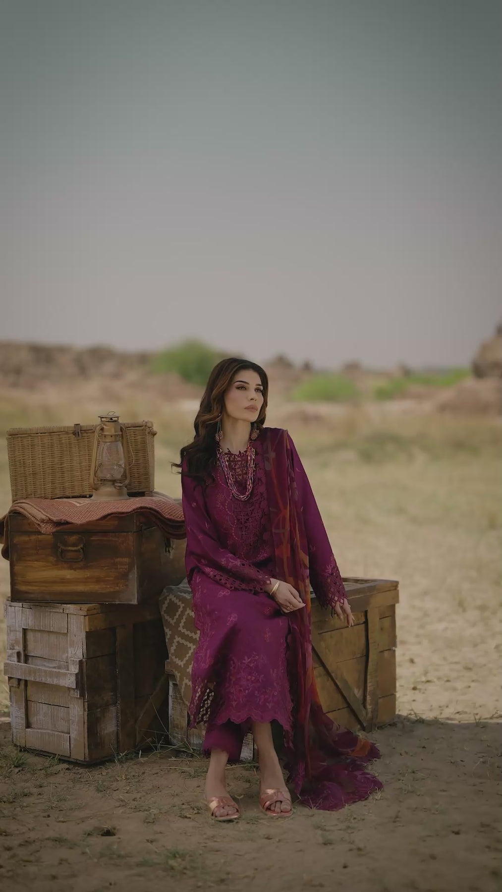 Rangrasiya | Premium Eid Edit 25 | Amyra Custom Size Wine Berry Lawn