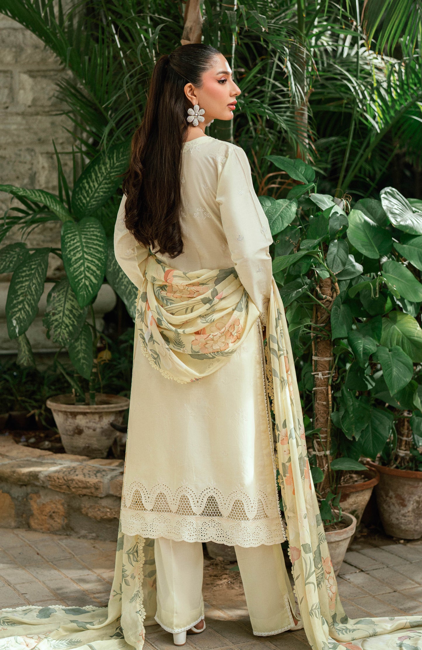 Al Zohaib | Laserkari Premium Edition 25 | LKP-25-05 S Ivory Schiffli