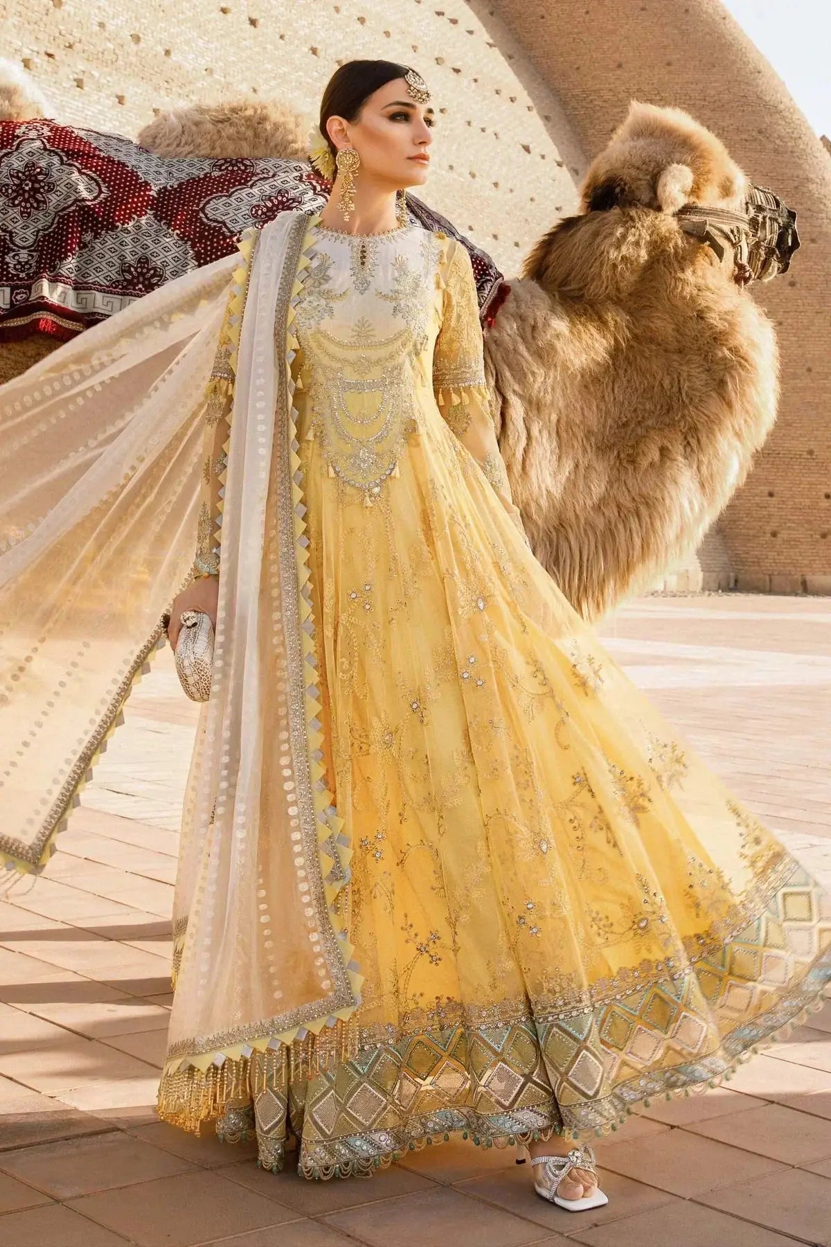 Maria B | Luxury Lawn | D-2305-A - Pakistani Designer Dress - by Maria B | Type: Luxury - 100% Original at Saira Sultan