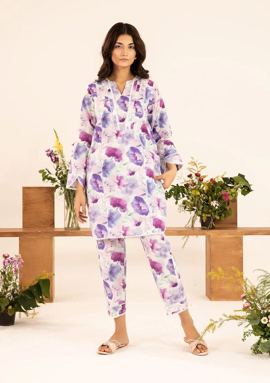 Elaf Premium | Pret 25 | EPT-8A REVE S Pale Pink Lawn