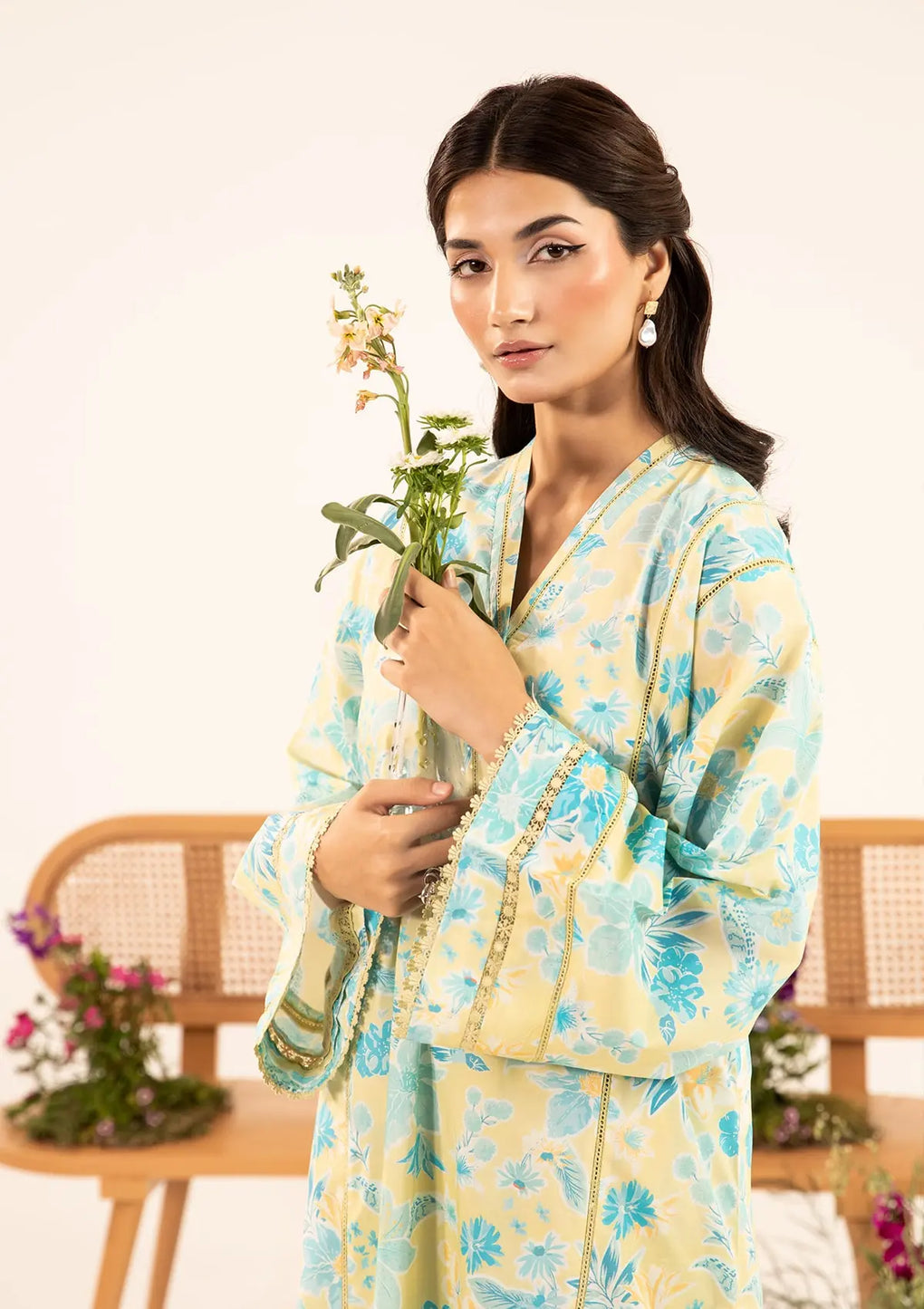 Elaf Premium | Pret 25 | EPT-06 FIONA L Pale Yellow Lawn