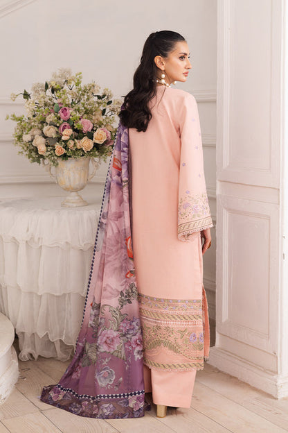 Maryum N Maria | Mira Luxury Lawn | AFSOUN - FS50096 S Peach Pink Lawn