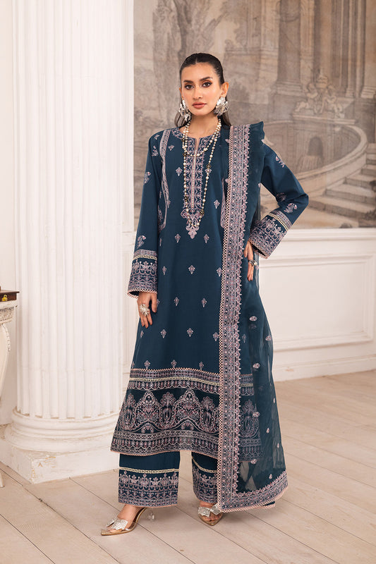 Maryum N Maria | Mira Luxury Lawn | FIROUZEH - FS50101 XS Navy Blue Lawn