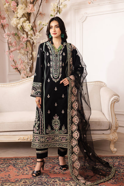 Maryum N Maria | Mira Luxury Lawn | SARA - FS50103 XS Black Lawn