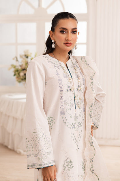 Maryum N Maria | Mira Luxury Lawn | MAIRA - FS50107 L White Lawn
