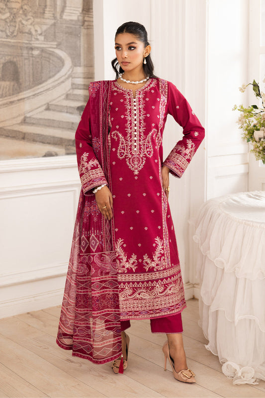 Maryum N Maria | Mira Luxury Lawn | NARGES - FS50108 XS Carmine Lawn