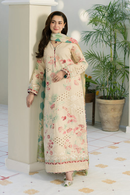 Maryum N Maria | Luxury Lawn 25 | AEISHA - MS50109 XS Ivory Lawn