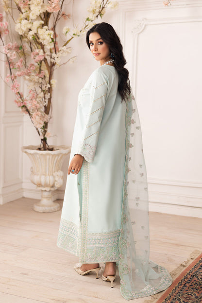 Maryum N Maria | Mira Luxury Lawn | ROBAB - FS50110 S Ice Blue Lawn