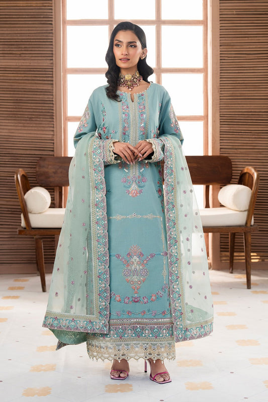 Maryum N Maria | Luxury Lawn 25 | AMANI - MS50110 XS Aqua Lawn
