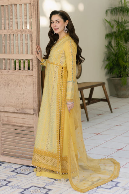 Maryum N Maria | Luxury Lawn 25 | AERIN - MS50111 S Dust Yellow Lawn