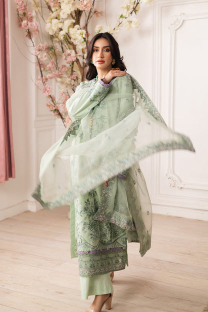Maryum N Maria | Mira Luxury Lawn | ZINAT - FS50112 L Sage Green Lawn