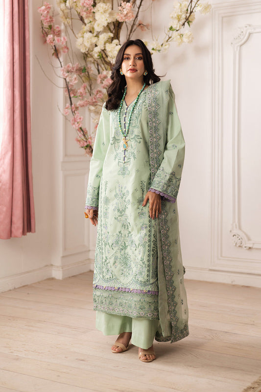 Maryum N Maria | Mira Luxury Lawn | ZINAT - FS50112 XS Sage Green Lawn