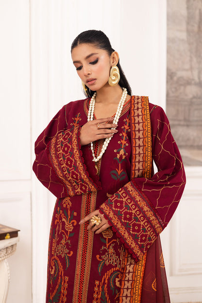 Maryum N Maria | Mira Luxury Lawn | SAHAR - FS50114 M Carmine Lawn