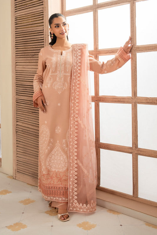 Maryum N Maria | Luxury Lawn 25 | AFRA - MS50114 XS Nude Peach Lawn