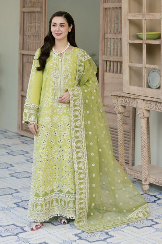 Maryum N Maria | Luxury Lawn 25 | ALIYA - MS50117 XS Apple Green Lawn